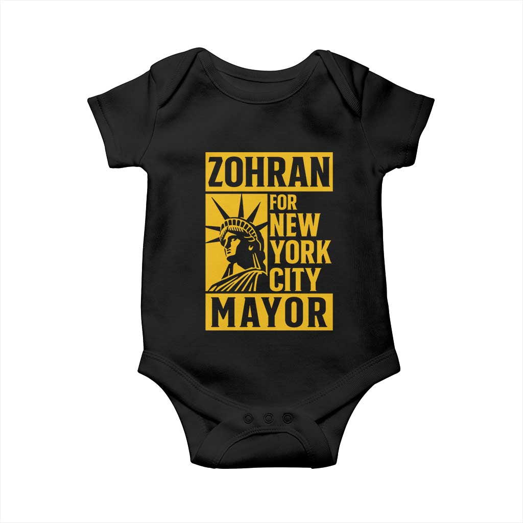 Zohran Mamdani NYC Mayor Baby Onesie Funny Cool Trendy Progressive TS14 Black Print Your Wear