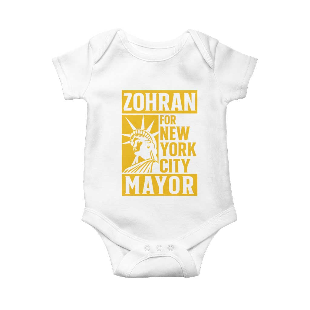 Zohran Mamdani NYC Mayor Baby Onesie Funny Cool Trendy Progressive TS14 White Print Your Wear