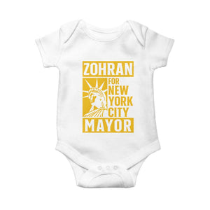 Zohran Mamdani NYC Mayor Baby Onesie Funny Cool Trendy Progressive TS14 White Print Your Wear