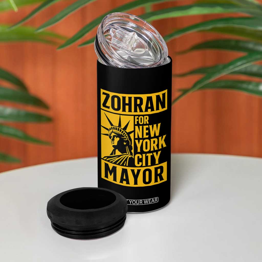 Zohran Mamdani NYC Mayor 4 in 1 Can Cooler Tumbler Funny Cool Trendy Progressive TS14 Print Your Wear