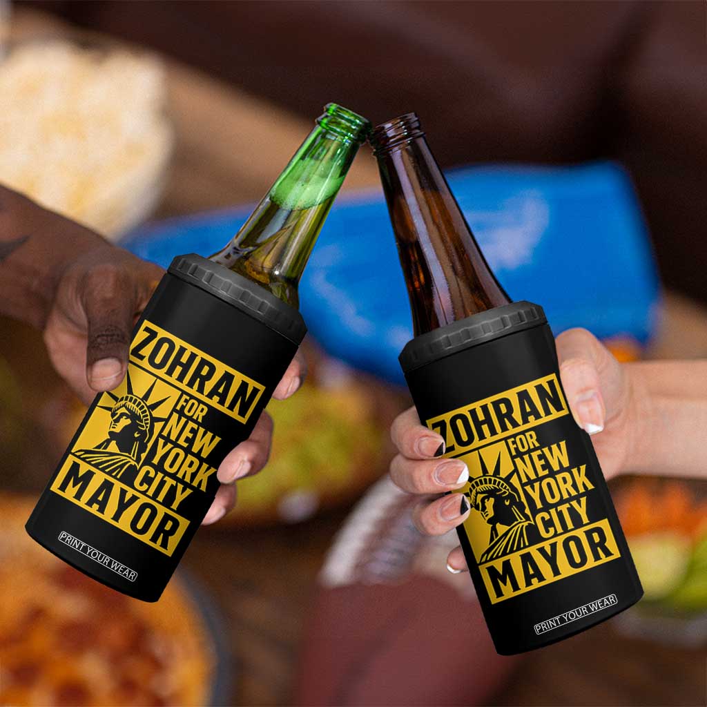 Zohran Mamdani NYC Mayor 4 in 1 Can Cooler Tumbler Funny Cool Trendy Progressive TS14 Print Your Wear
