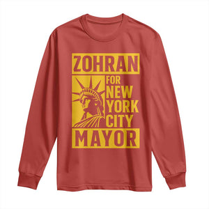 Zohran Mamdani NYC Mayor Long Sleeve Shirt Funny Cool Trendy Progressive TS14 Red Print Your Wear