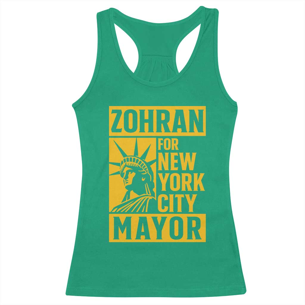 Zohran Mamdani NYC Mayor Racerback Tank Top Funny Cool Trendy Progressive TS14 Irish Green Print Your Wear