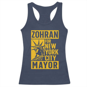 Zohran Mamdani NYC Mayor Racerback Tank Top Funny Cool Trendy Progressive TS14 Navy Print Your Wear