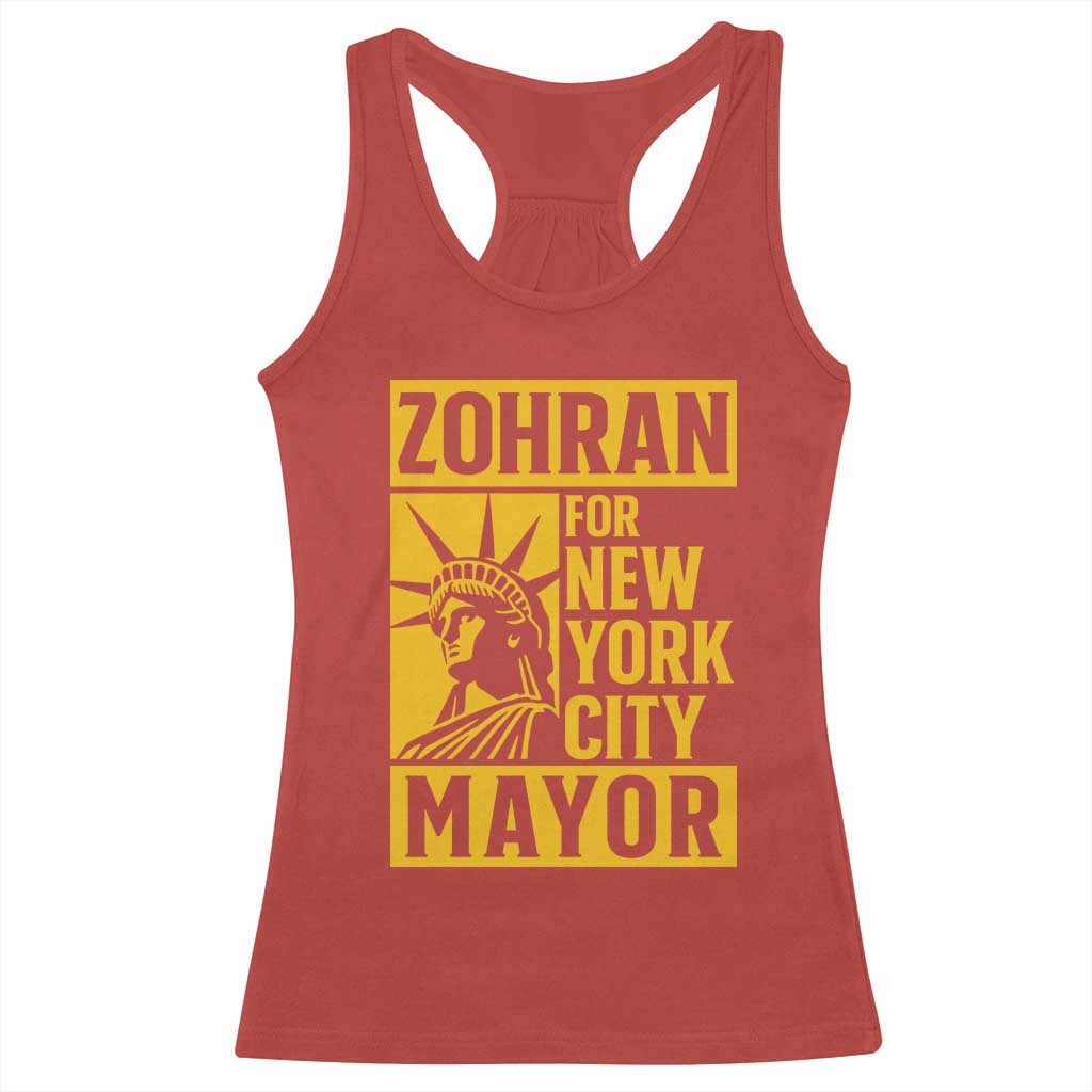 Zohran Mamdani NYC Mayor Racerback Tank Top Funny Cool Trendy Progressive TS14 Red Print Your Wear