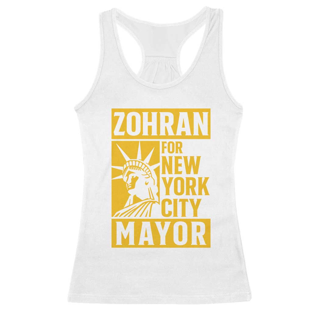 Zohran Mamdani NYC Mayor Racerback Tank Top Funny Cool Trendy Progressive TS14 White Print Your Wear