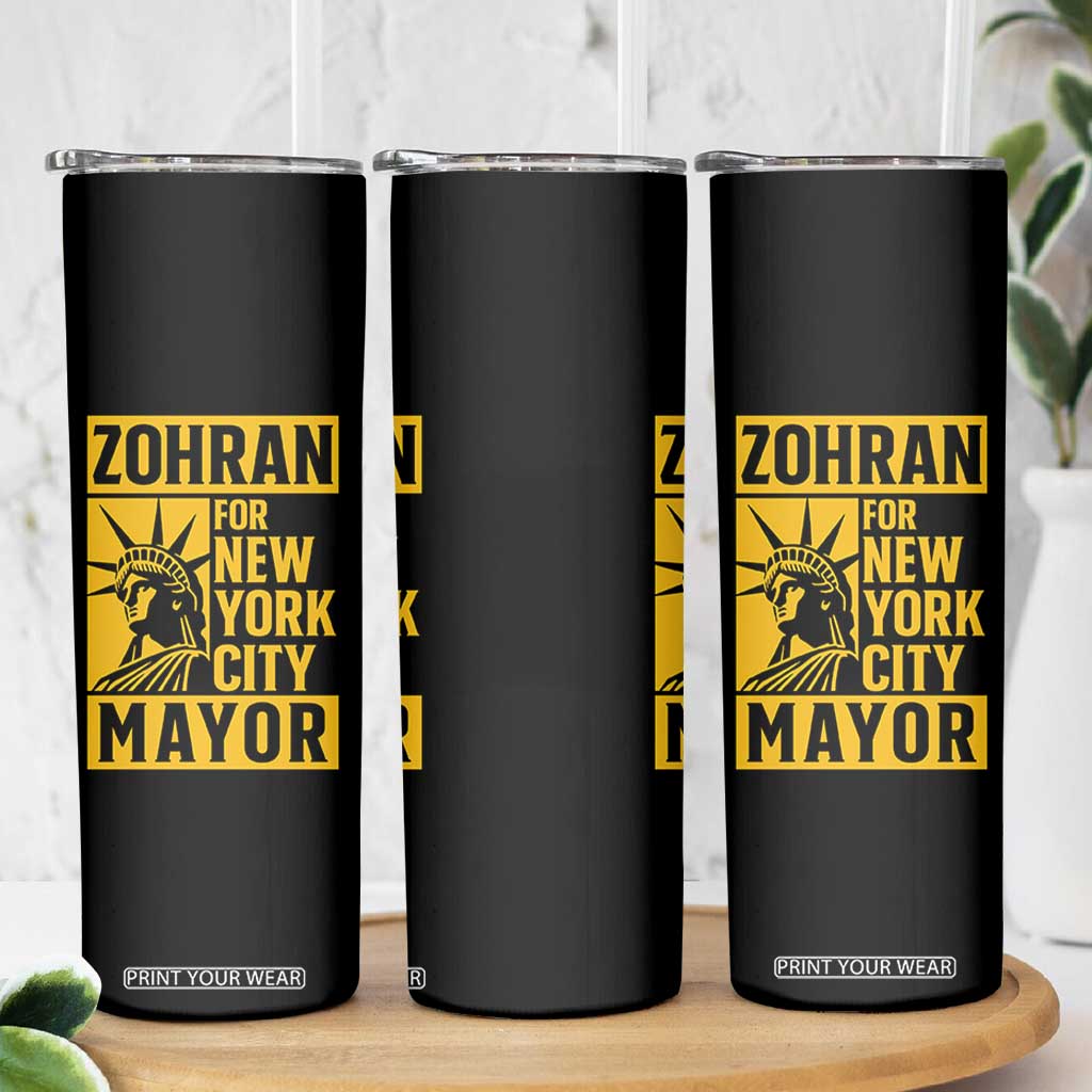 Zohran Mamdani NYC Mayor Skinny Tumbler Funny Cool Trendy Progressive TS14 Print Your Wear