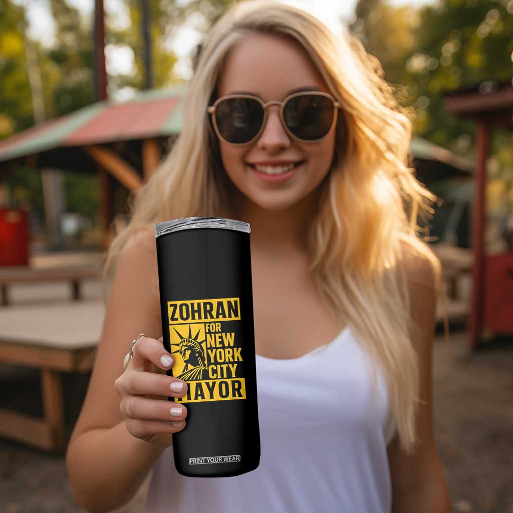 Zohran Mamdani NYC Mayor Skinny Tumbler Funny Cool Trendy Progressive TS14 Print Your Wear