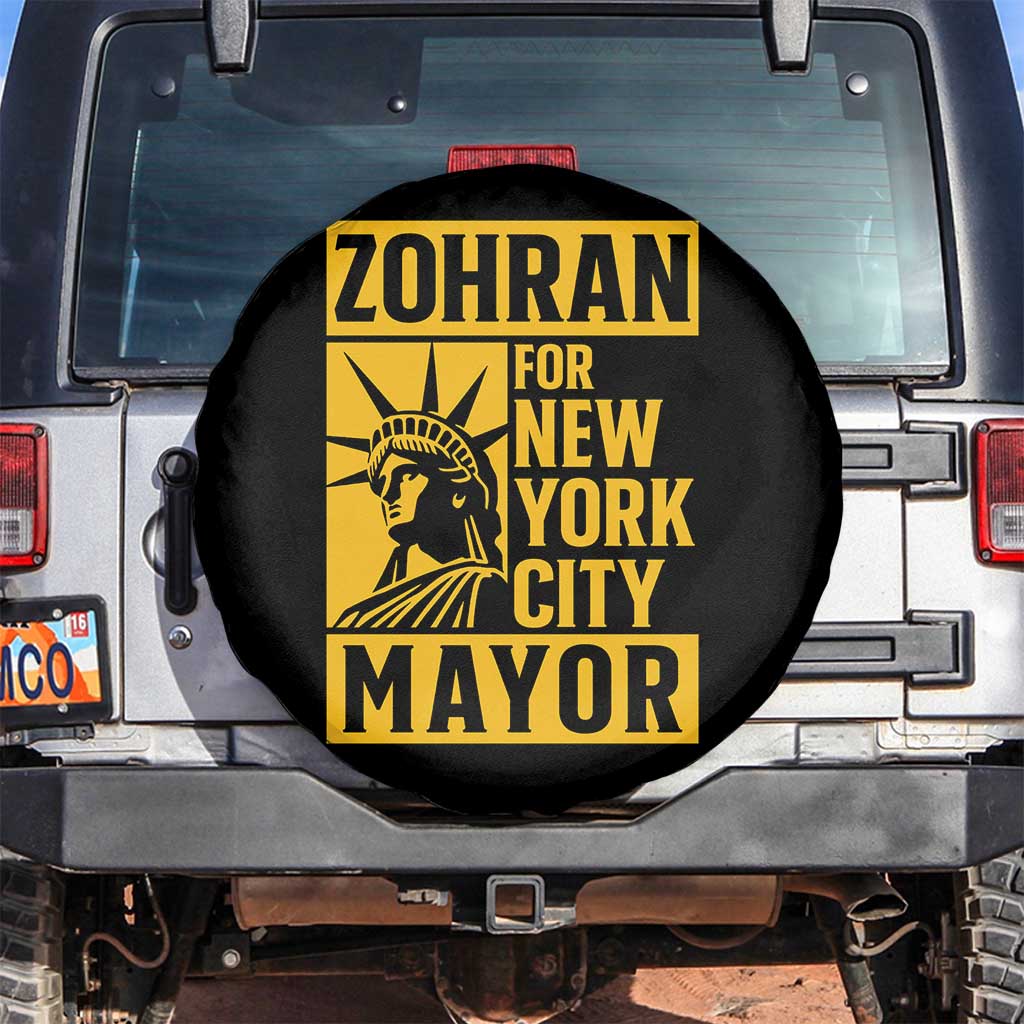 Zohran Mamdani NYC Mayor Spare Tire Cover Funny Cool Trendy Progressive TS14 No hole Black Print Your Wear