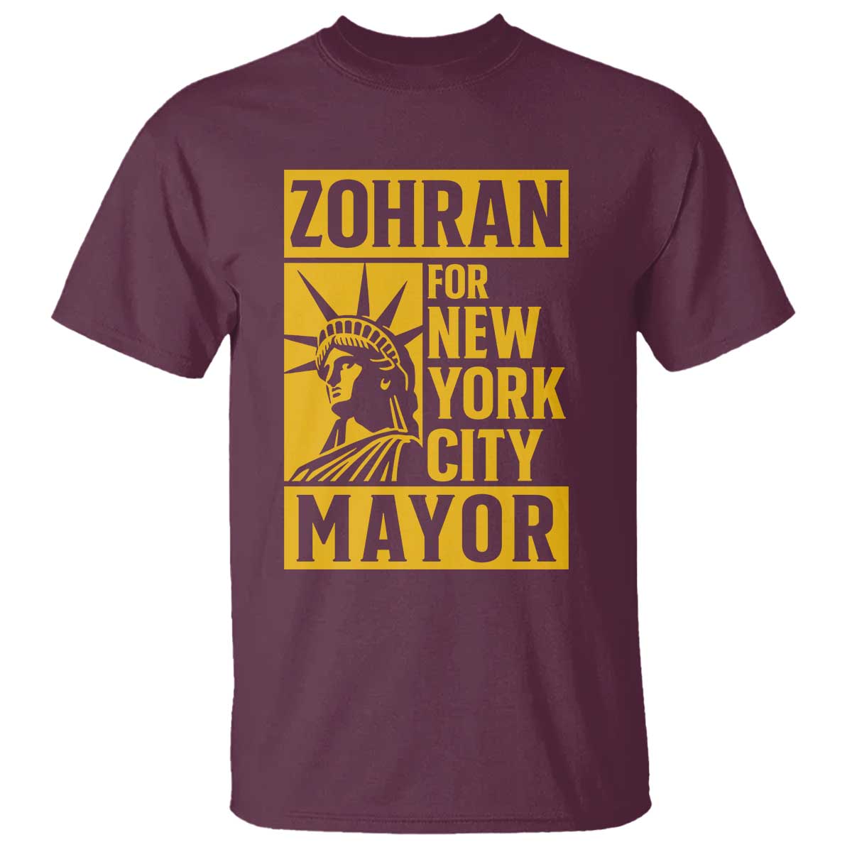 Zohran Mamdani NYC Mayor T Shirt Funny Cool Trendy Progressive TS14 Maroon Print Your Wear