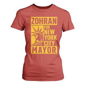 Zohran Mamdani NYC Mayor T Shirt For Women Funny Cool Trendy Progressive TS14 Red Print Your Wear
