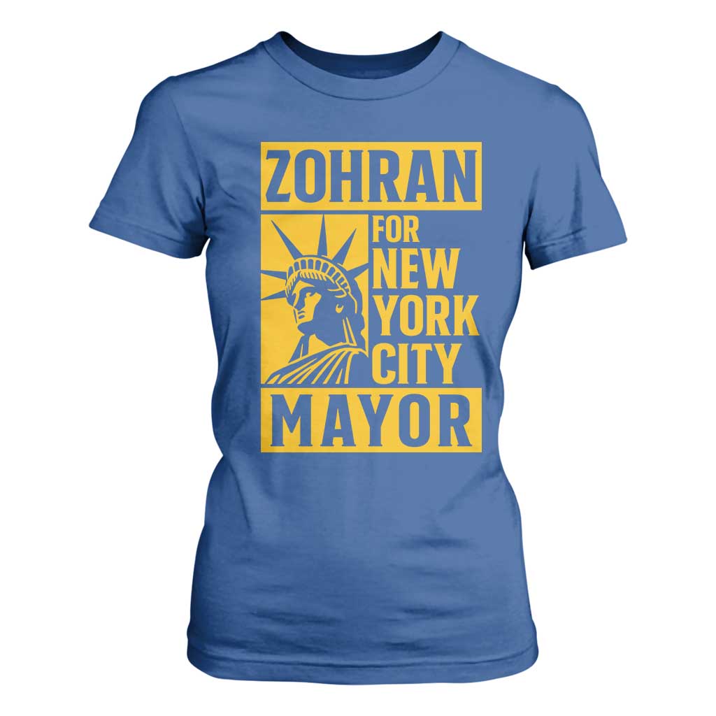 Zohran Mamdani NYC Mayor T Shirt For Women Funny Cool Trendy Progressive TS14 Royal Blue Print Your Wear