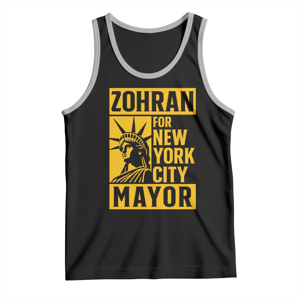 Zohran Mamdani NYC Mayor Tank Top Funny Cool Trendy Progressive TS14 Black Athletic Heather Print Your Wear