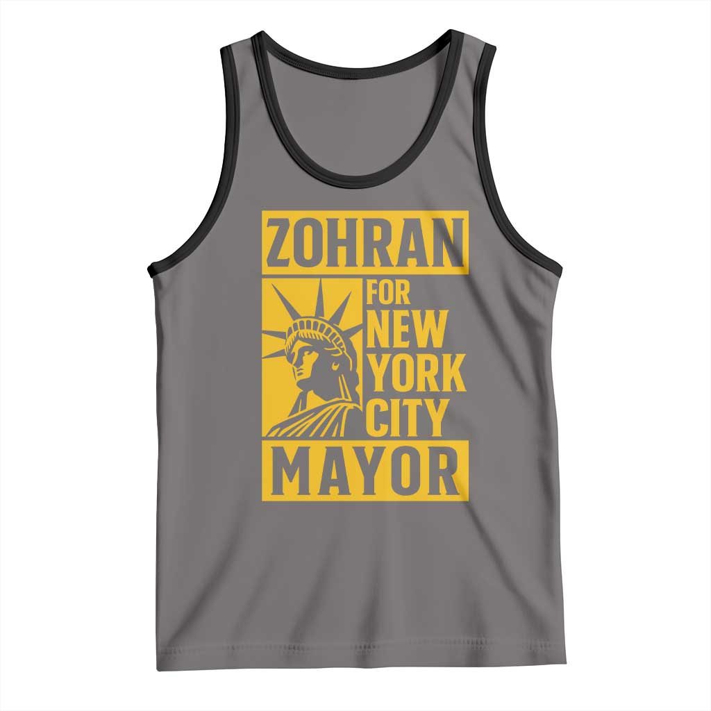 Zohran Mamdani NYC Mayor Tank Top Funny Cool Trendy Progressive TS14 Deep Heather Black Print Your Wear