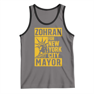 Zohran Mamdani NYC Mayor Tank Top Funny Cool Trendy Progressive TS14 Deep Heather Black Print Your Wear