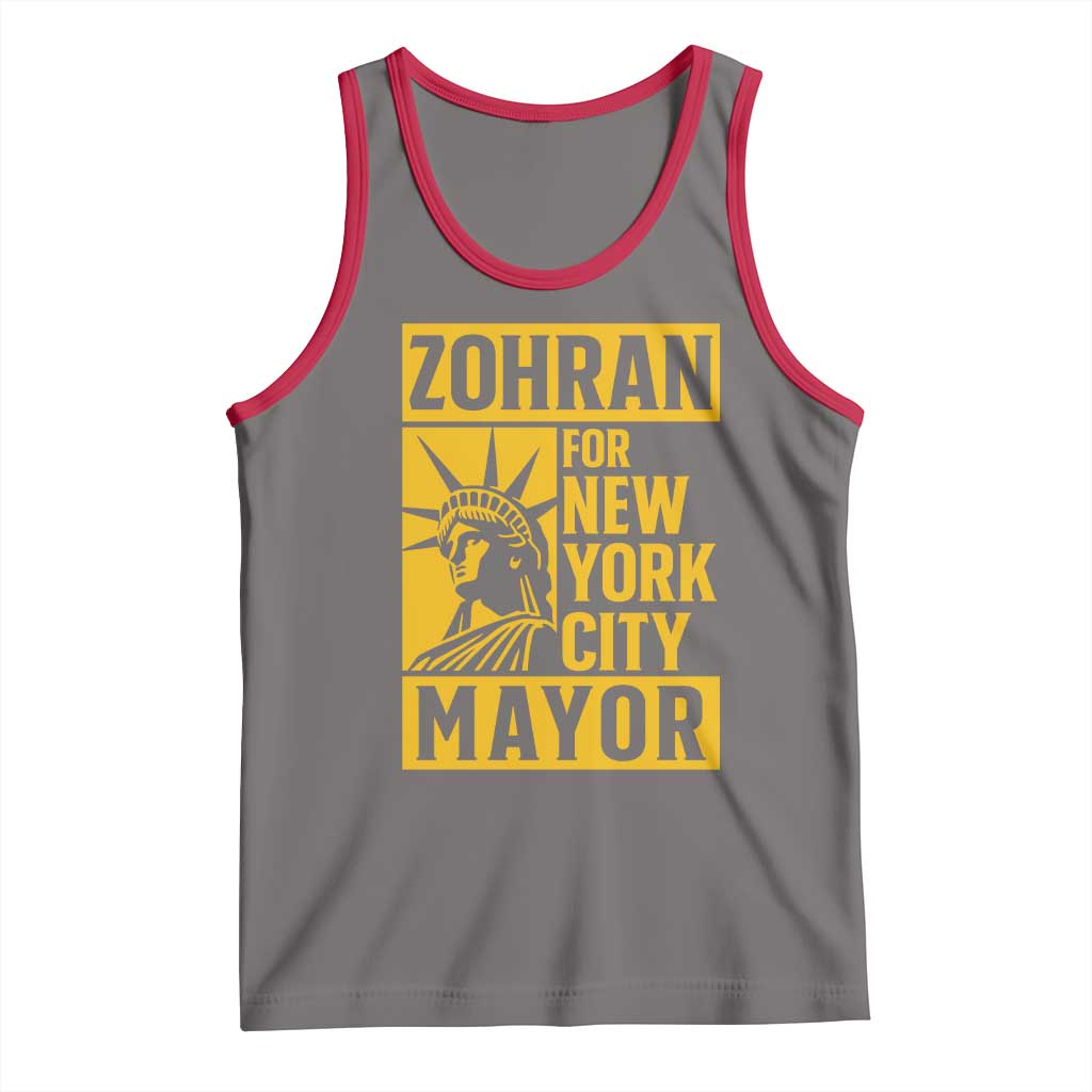 Zohran Mamdani NYC Mayor Tank Top Funny Cool Trendy Progressive TS14 Deep Heather Red Print Your Wear