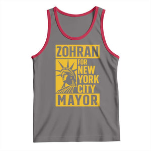 Zohran Mamdani NYC Mayor Tank Top Funny Cool Trendy Progressive TS14 Deep Heather Red Print Your Wear