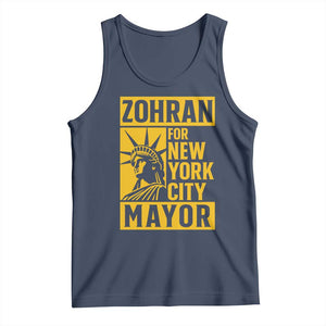 Zohran Mamdani NYC Mayor Tank Top Funny Cool Trendy Progressive TS14 Navy Print Your Wear