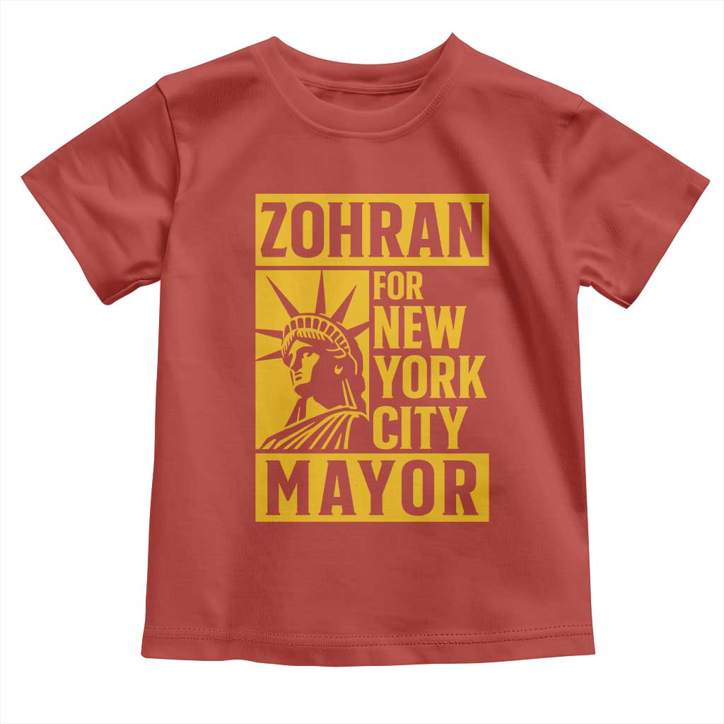 Zohran Mamdani NYC Mayor Toddler T Shirt Funny Cool Trendy Progressive TS14 Red Print Your Wear