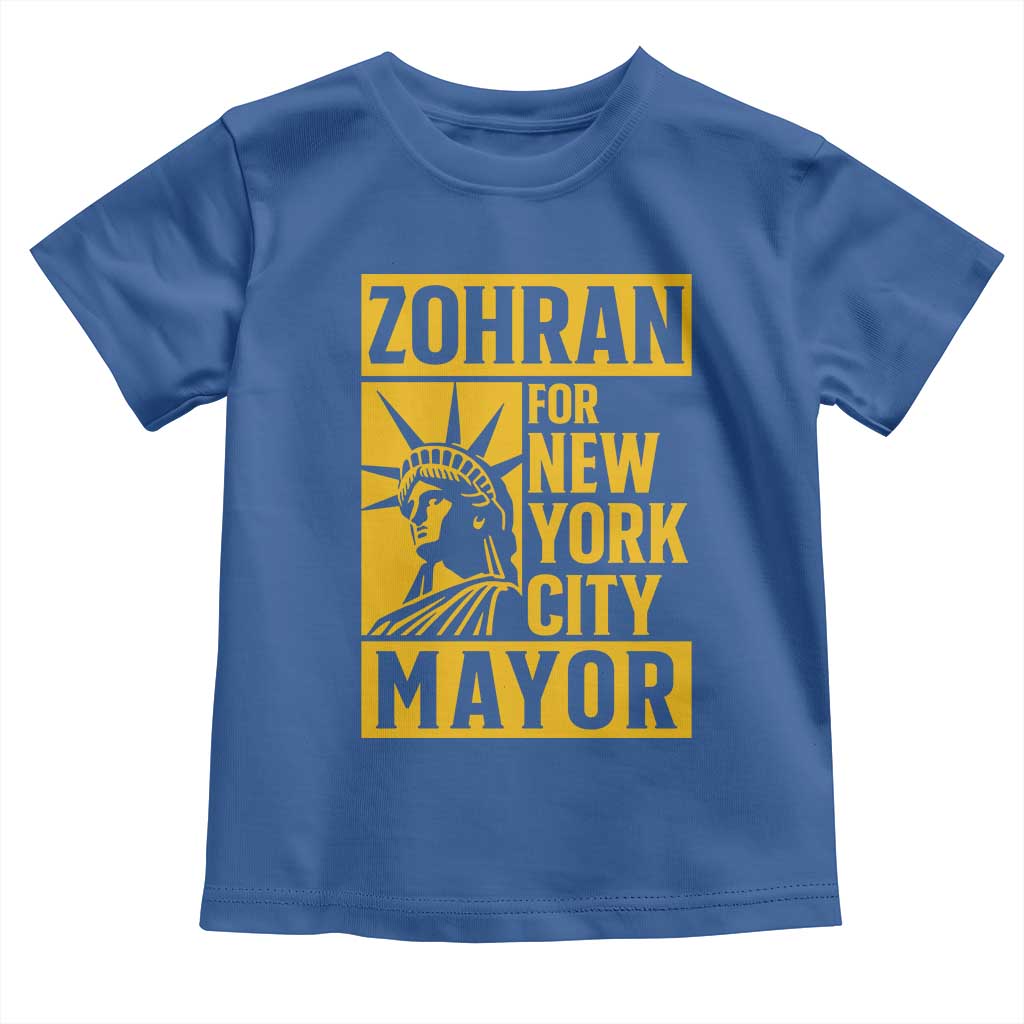 Zohran Mamdani NYC Mayor Toddler T Shirt Funny Cool Trendy Progressive TS14 Royal Blue Print Your Wear