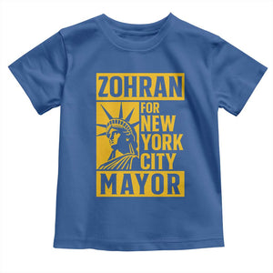 Zohran Mamdani NYC Mayor Toddler T Shirt Funny Cool Trendy Progressive TS14 Royal Blue Print Your Wear
