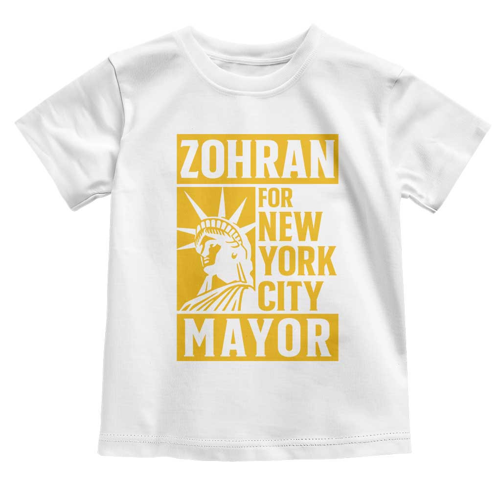 Zohran Mamdani NYC Mayor Toddler T Shirt Funny Cool Trendy Progressive TS14 White Print Your Wear
