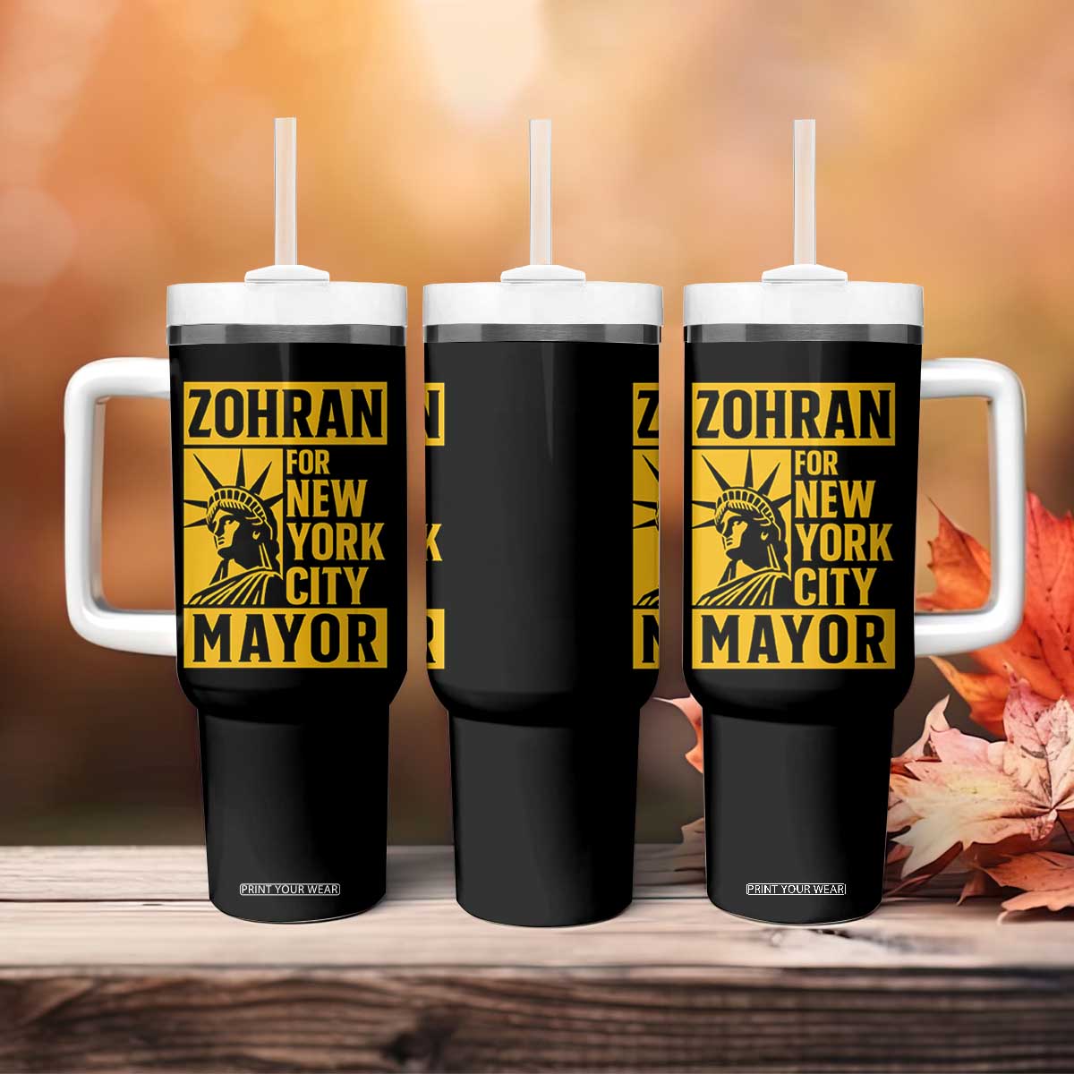 Zohran Mamdani NYC Mayor Tumbler With Handle Funny Cool Trendy Progressive TS14 Print Your Wear