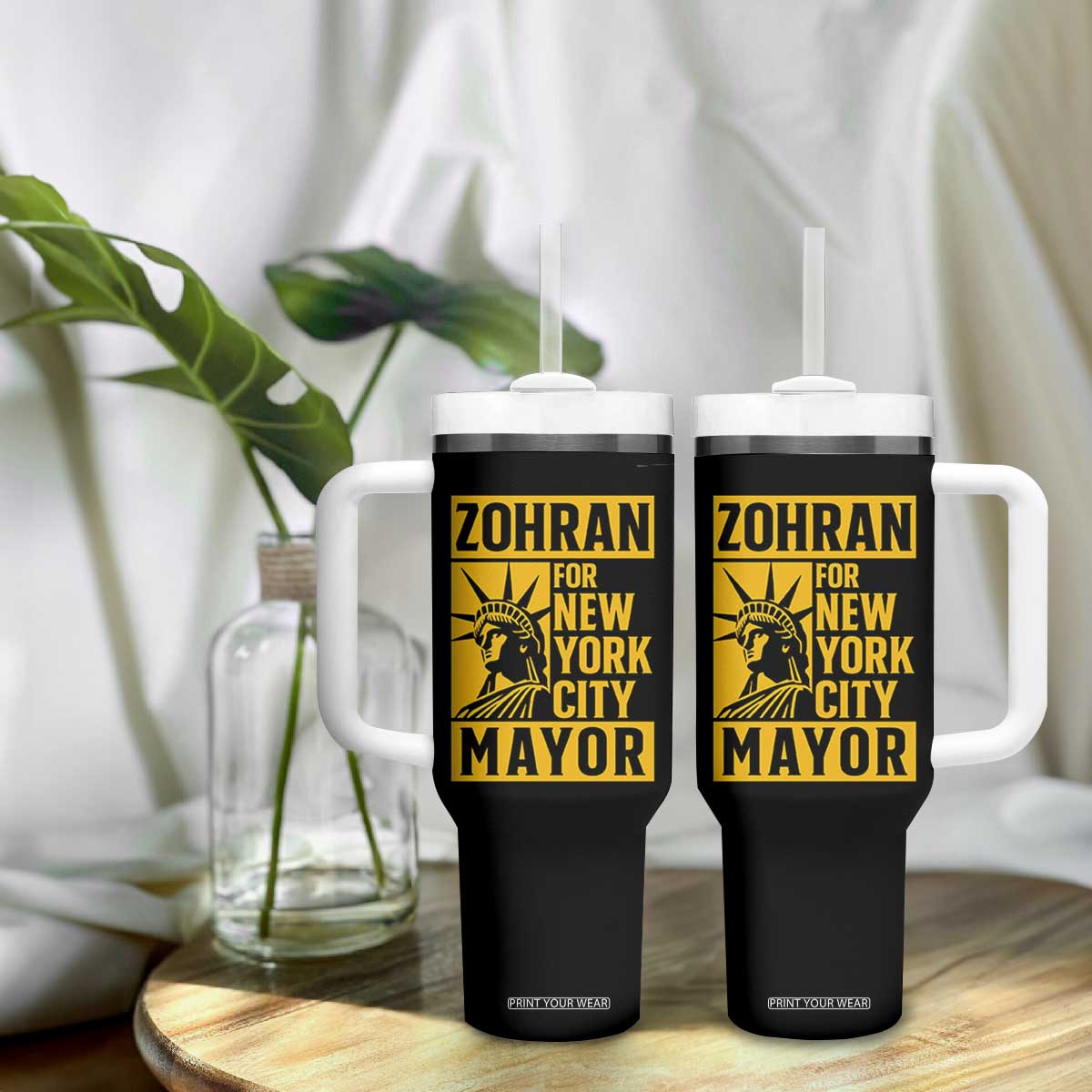 Zohran Mamdani NYC Mayor Tumbler With Handle Funny Cool Trendy Progressive TS14 Print Your Wear
