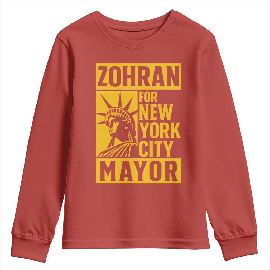 Zohran Mamdani NYC Mayor Youth Sweatshirt Funny Cool Trendy Progressive TS14 Red Print Your Wear