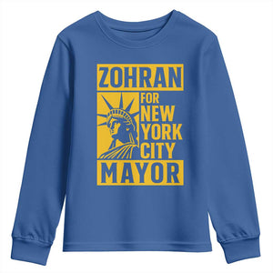 Zohran Mamdani NYC Mayor Youth Sweatshirt Funny Cool Trendy Progressive TS14 Royal Blue Print Your Wear