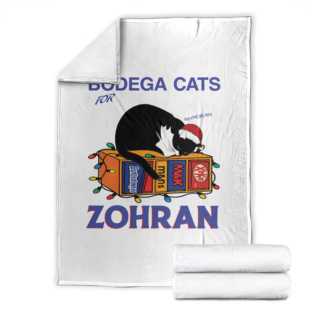 Bodega Cats of New York Throw Blanket Funny Cat NYC Christmas TS14 White Print Your Wear