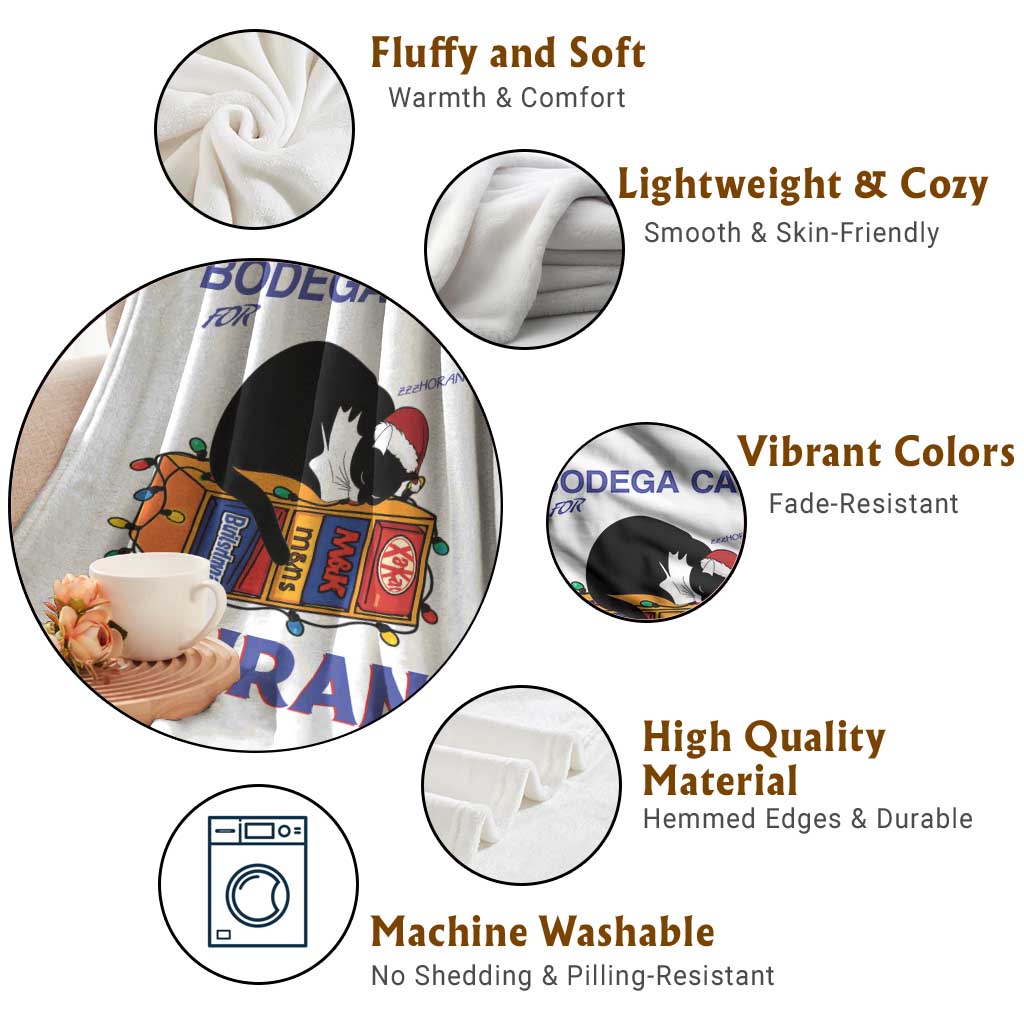 Bodega Cats of New York Throw Blanket Funny Cat NYC Christmas TS14 Print Your Wear