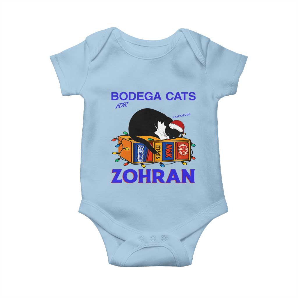 Bodega Cats of New York Baby Onesie Funny Cat NYC Christmas TS14 Light Blue Print Your Wear