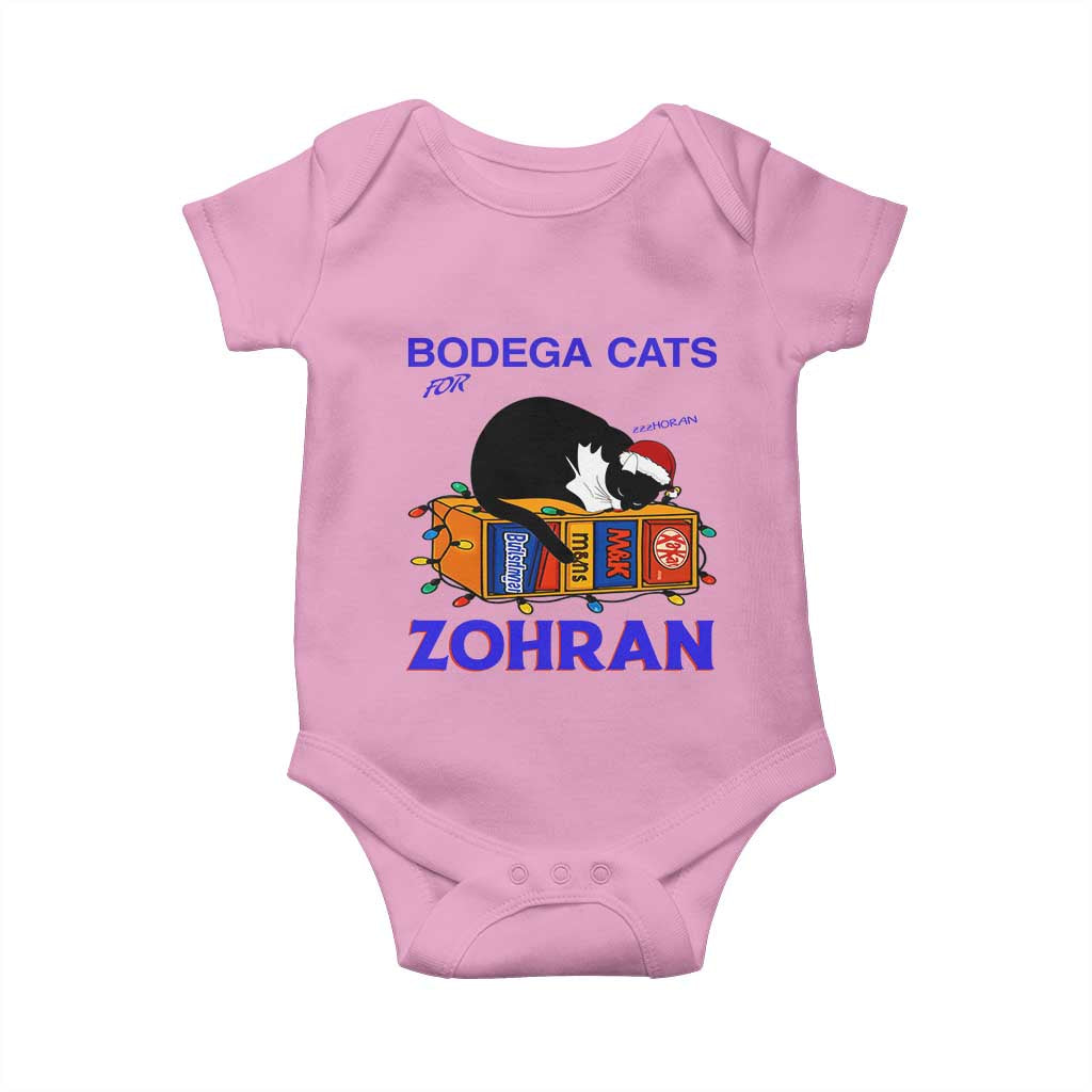 Bodega Cats of New York Baby Onesie Funny Cat NYC Christmas TS14 Light Pink Print Your Wear