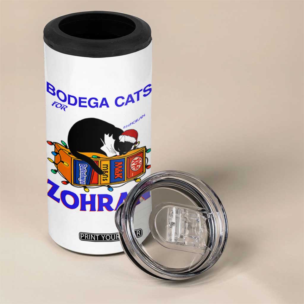 Bodega Cats of New York 4 in 1 Can Cooler Tumbler Funny Cat NYC Christmas - Print Your Wear