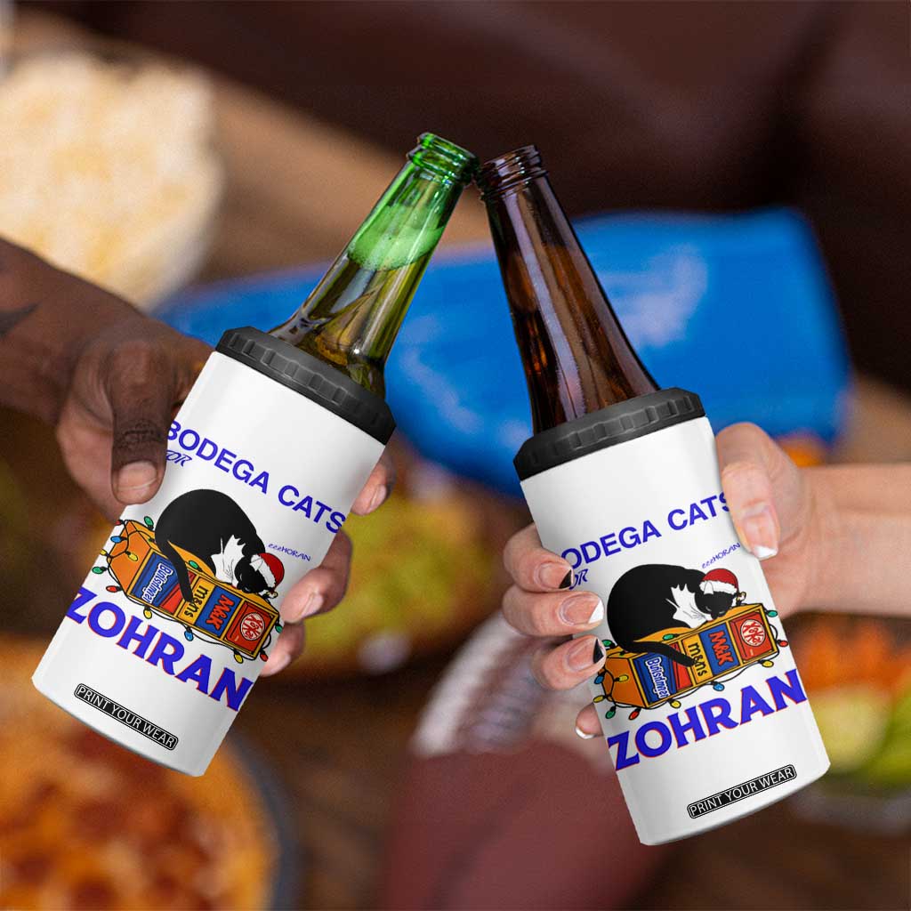 Bodega Cats of New York 4 in 1 Can Cooler Tumbler Funny Cat NYC Christmas - Print Your Wear