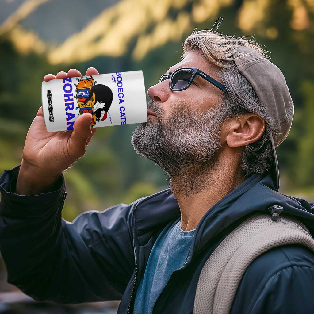 Bodega Cats of New York 4 in 1 Can Cooler Tumbler Funny Cat NYC Christmas - Print Your Wear