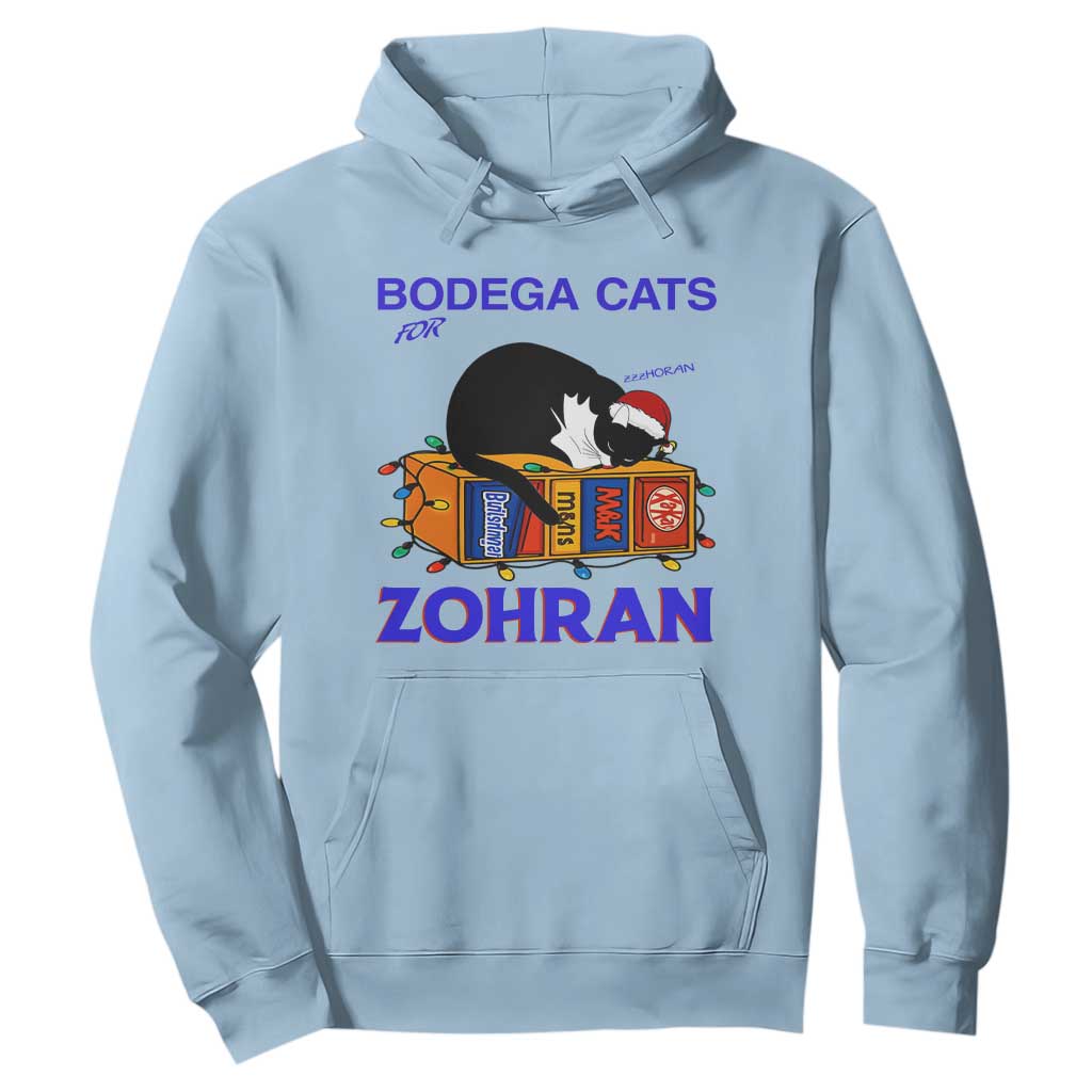 Bodega Cats of New York Hoodie Funny Cat NYC Christmas TS14 Light Blue Print Your Wear