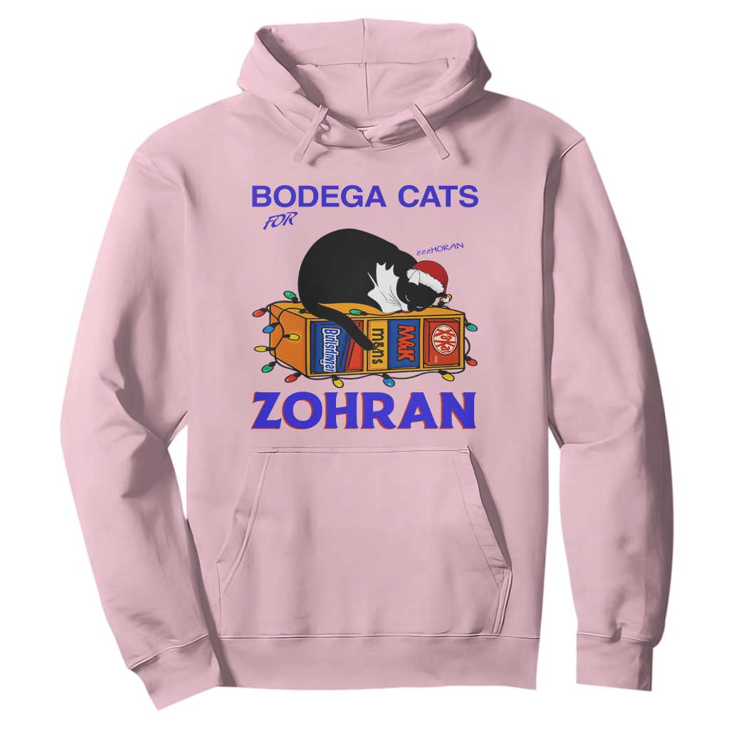 Bodega Cats of New York Hoodie Funny Cat NYC Christmas TS14 Light Pink Print Your Wear