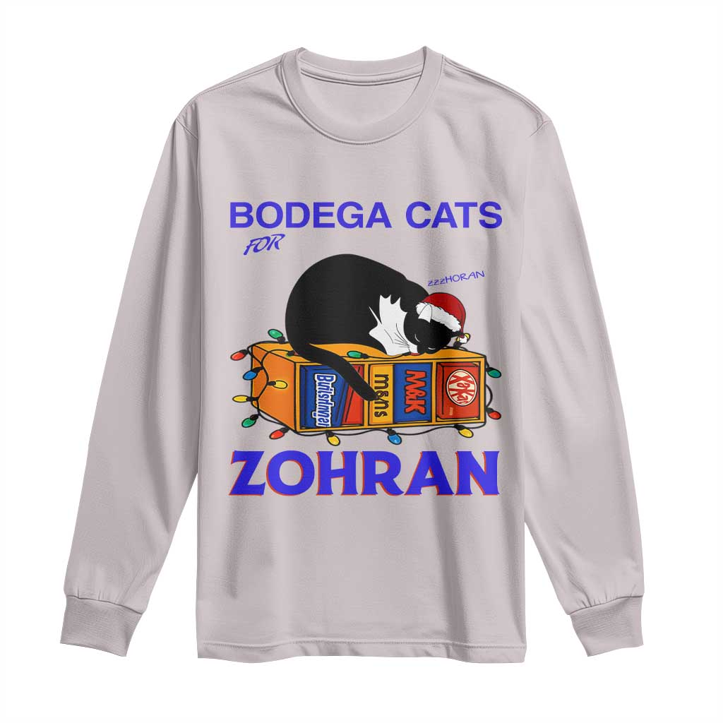 Bodega Cats of New York Long Sleeve Shirt Funny Cat NYC Christmas TS14 Ice Gray Print Your Wear