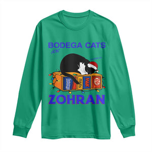 Bodega Cats of New York Long Sleeve Shirt Funny Cat NYC Christmas TS14 Irish Green Print Your Wear