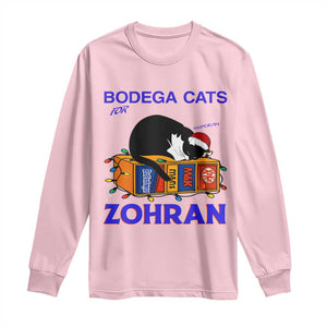 Bodega Cats of New York Long Sleeve Shirt Funny Cat NYC Christmas TS14 Light Pink Print Your Wear