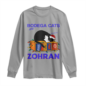Bodega Cats of New York Long Sleeve Shirt Funny Cat NYC Christmas TS14 Sport Gray Print Your Wear