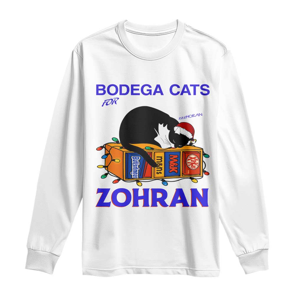 Bodega Cats of New York Long Sleeve Shirt Funny Cat NYC Christmas TS14 White Print Your Wear