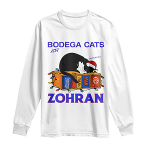 Bodega Cats of New York Long Sleeve Shirt Funny Cat NYC Christmas TS14 White Print Your Wear
