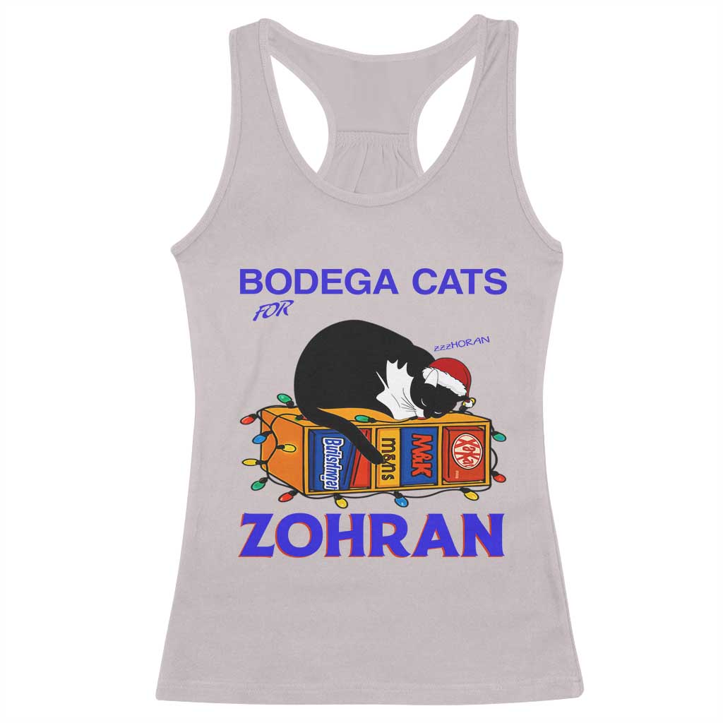 Bodega Cats of New York Racerback Tank Top Funny Cat NYC Christmas TS14 Ice Gray Print Your Wear