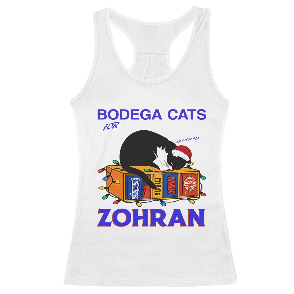 Bodega Cats of New York Racerback Tank Top Funny Cat NYC Christmas TS14 White Print Your Wear
