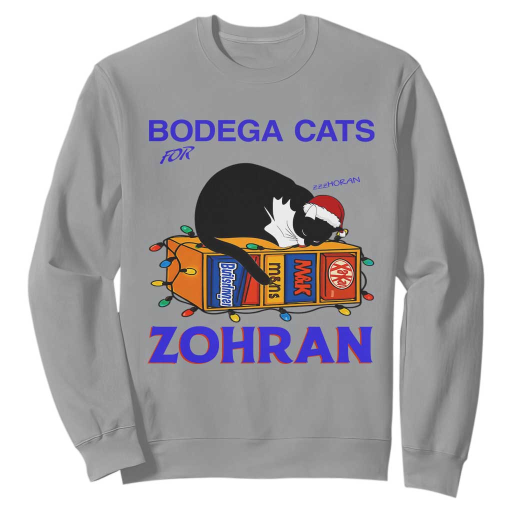 Bodega Cats of New York Sweatshirt Funny Cat NYC Christmas TS14 Sport Gray Print Your Wear