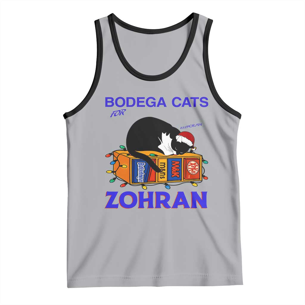 Bodega Cats of New York Tank Top Funny Cat NYC Christmas TS14 Athletic Heather Black Print Your Wear