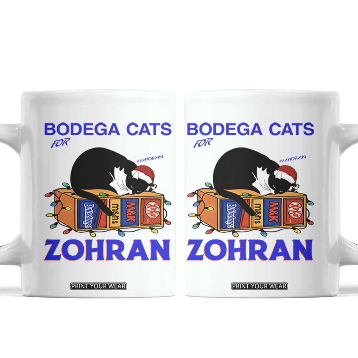 Bodega Cats of New York Coffee Mug Funny Cat NYC Christmas - Print Your Wear